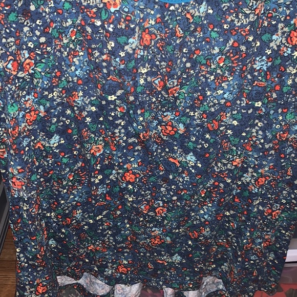 S MUDD TANK TOP MESH FLORAL BLUE OBO NO FLAWS - Picture 3 of 6